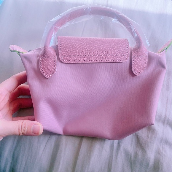 LONGCHAMP LE PLIAGE GREEN POUCH PINK - Picture 8 of 12